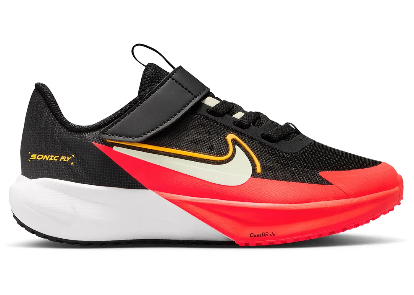 Детские кроссовки беговые Nike Sonic Fly Nike, Black/Laser Orange/Bright Crimson/Volt Tint