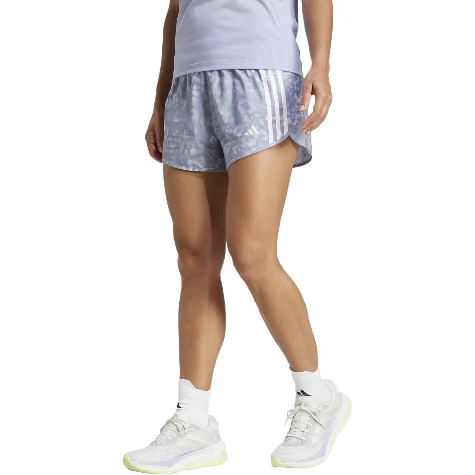 Женские шорты для бега с принтом Climacool Own The Run Adidas, Light Purple — фото 3