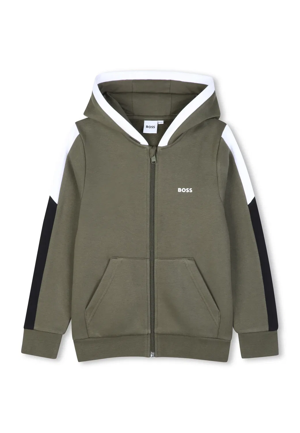 Кардиган с капюшоном для детей и подростков - толстовка на молнии Boss Kidswear, Olive