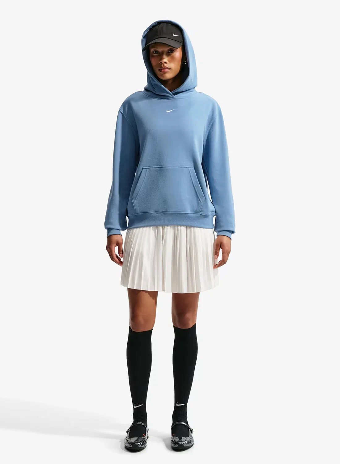 Худи легкое с капюшоном Studio fleece Nike, синий