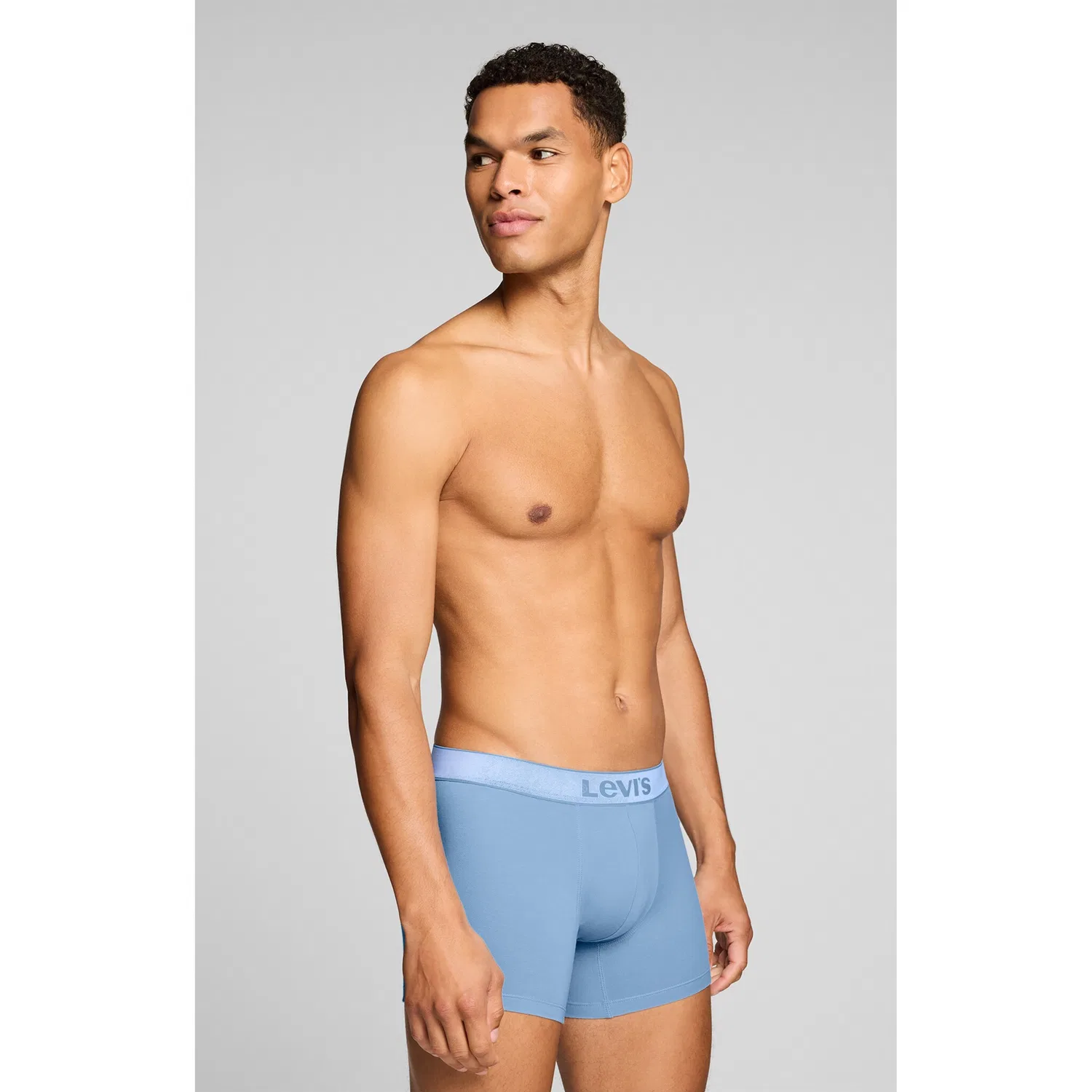 Мужские боксеры с двойным слоем Levi's, Light Blue/Navy — фото 4