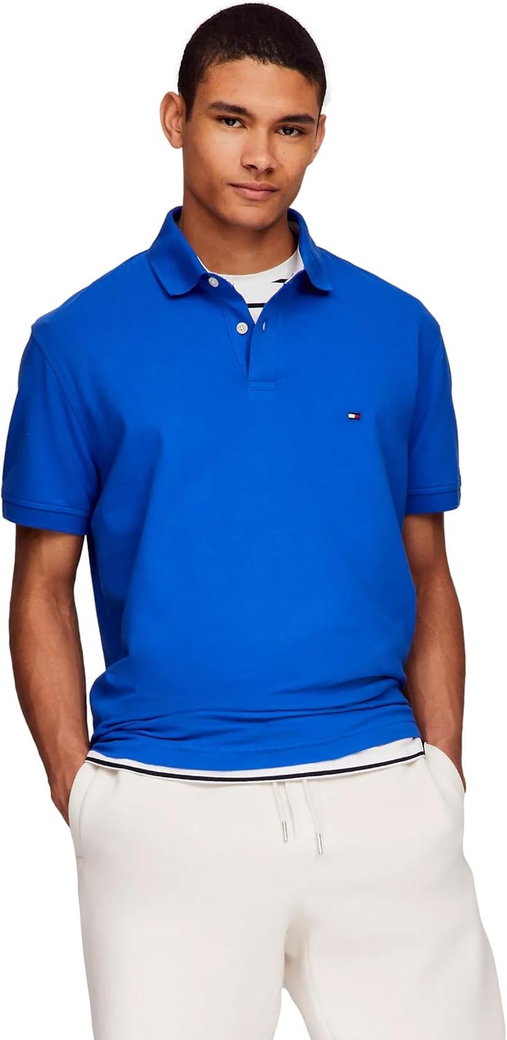 

Мужская рубашка-поло Tommy Hilfiger с коротким рукавом из хлопкового пике, классического кроя, коллекция 2024 года, Kettle Blue, Синий, Мужская рубашка-поло Tommy Hilfiger с коротким рукавом из хлопкового пике, классического кроя, коллекция 2024 года, Ket