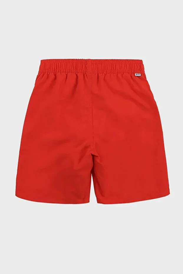 Детские шорты для мальчиков однотонные Hugo Boss, Red — фото 2