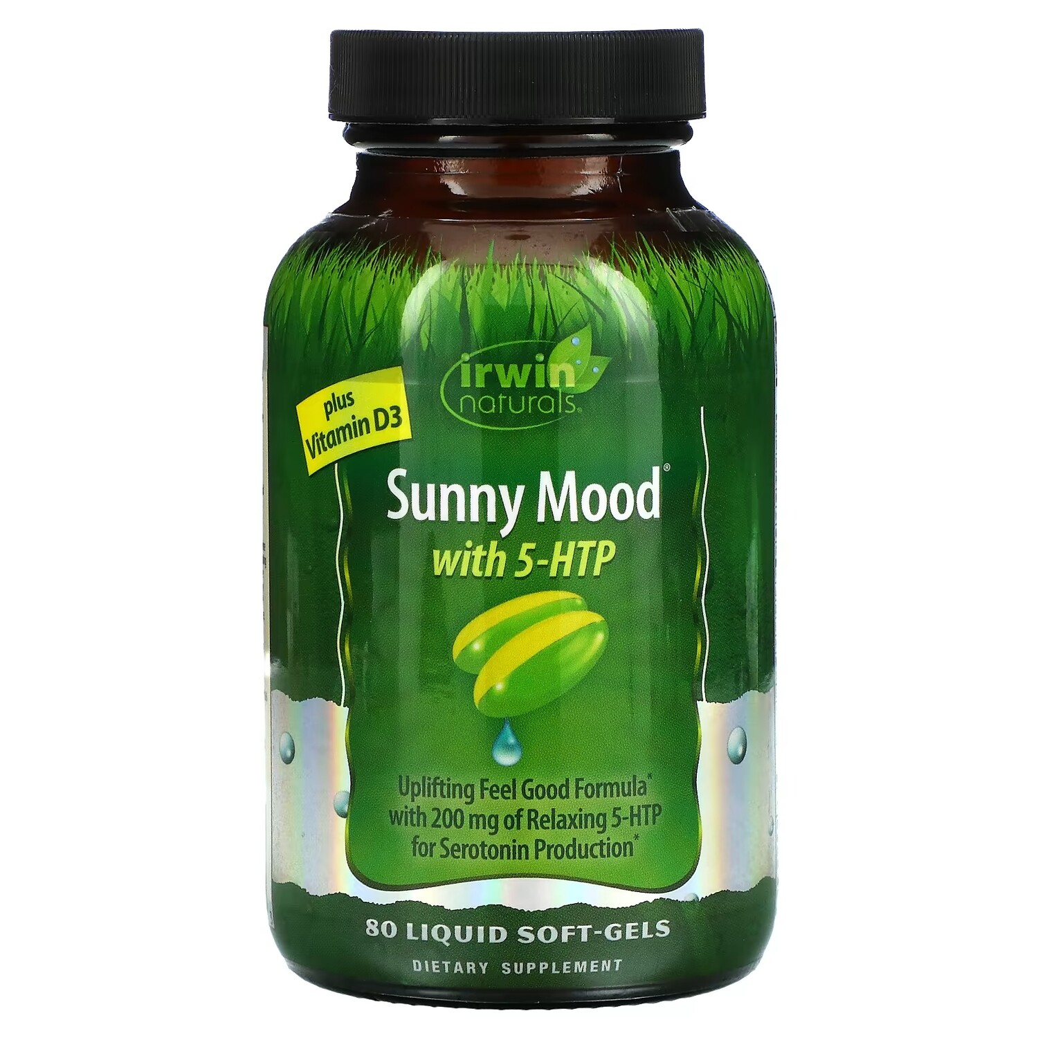 

Добавка с Витамином D3 Irwin Naturals Sunny Mood, 80 желатиновых капсул