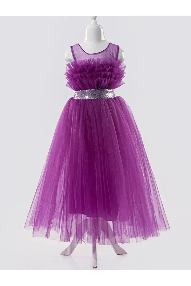 Детское платье для девочек из тюля Без рукавов Balkan, Purple