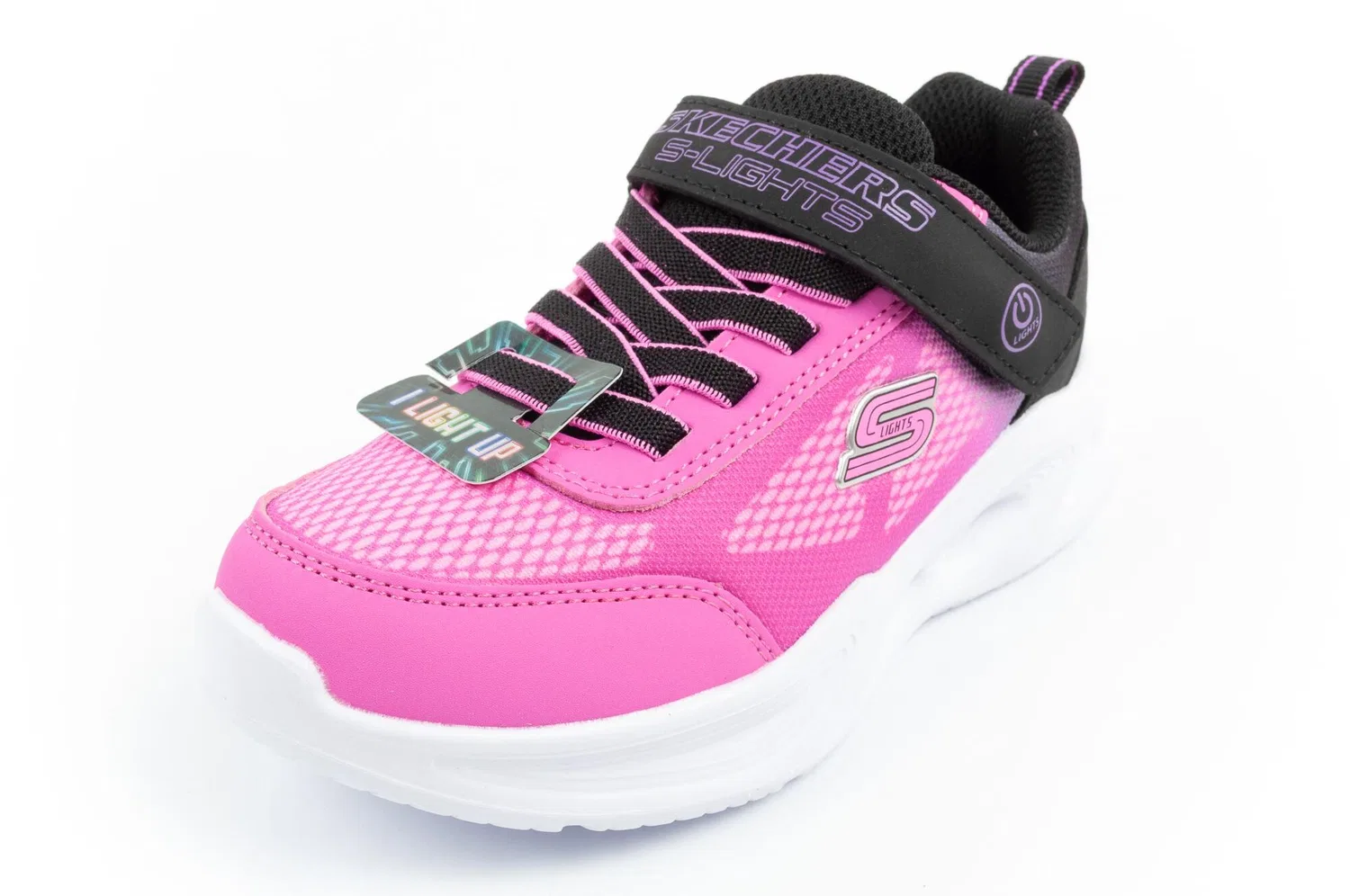 Детские спортивные кроссовки для девочек Skechers S Lights, Schwarz — фото 3