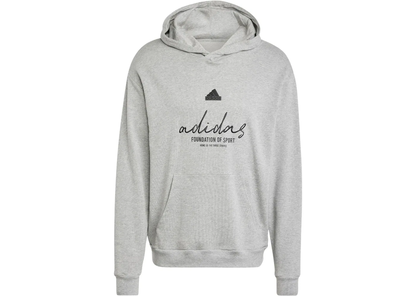 Мужская худи с французским флисом Adidas Hoodie, Medium Grey Heather