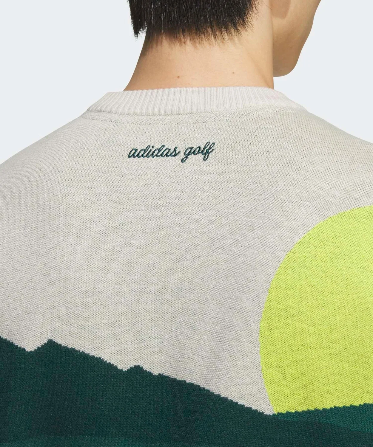 Мужской свитшот с длинным рукавом графический Adidas Golf, Green — фото 4