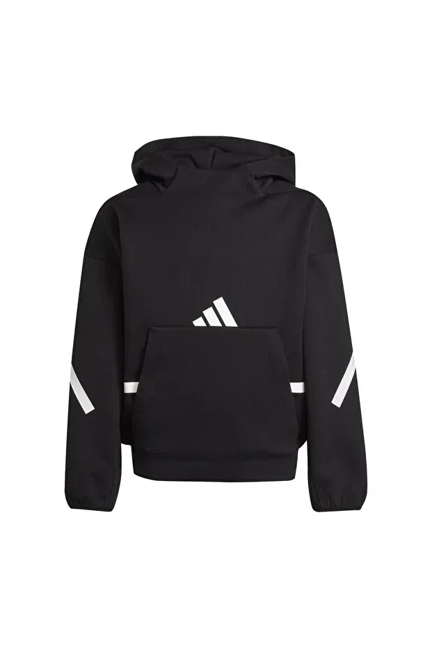 Детское худи для девочек хлопковое Adidas, Black / White