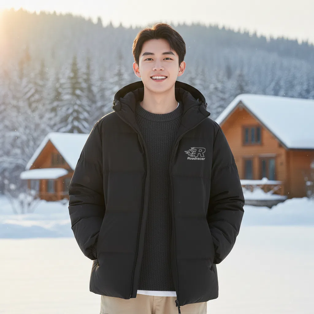 Детская пуховая куртка с принтом MINISO, 90 Fleece Black — фото 3