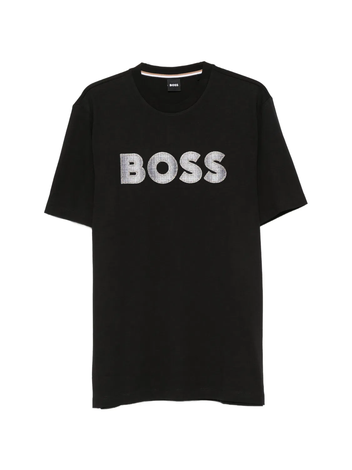 Футболка с нашивкой-логотипом черная BOSS, черный