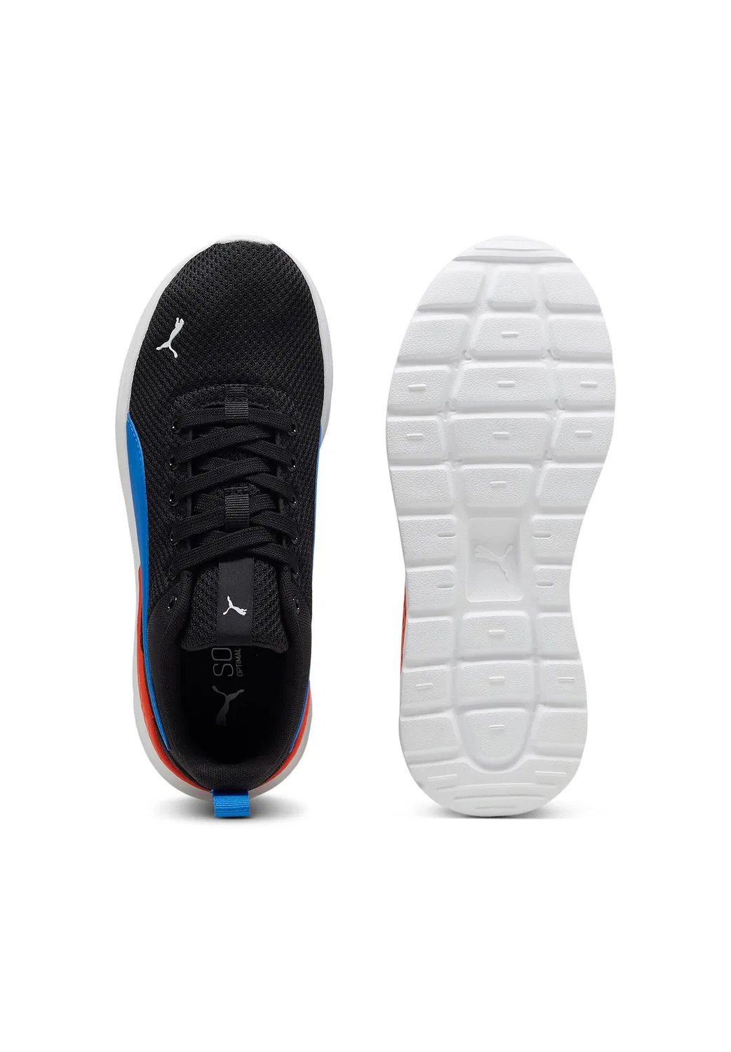 Детские кроссовки с сетчатым верхом Anzarun Lite Jr Puma, Schwarz Konigsblau — фото 4