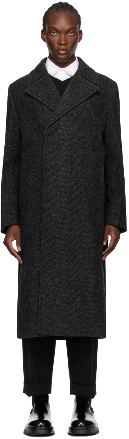 

Серое пальто с зазубренными лацканами Jil Sander