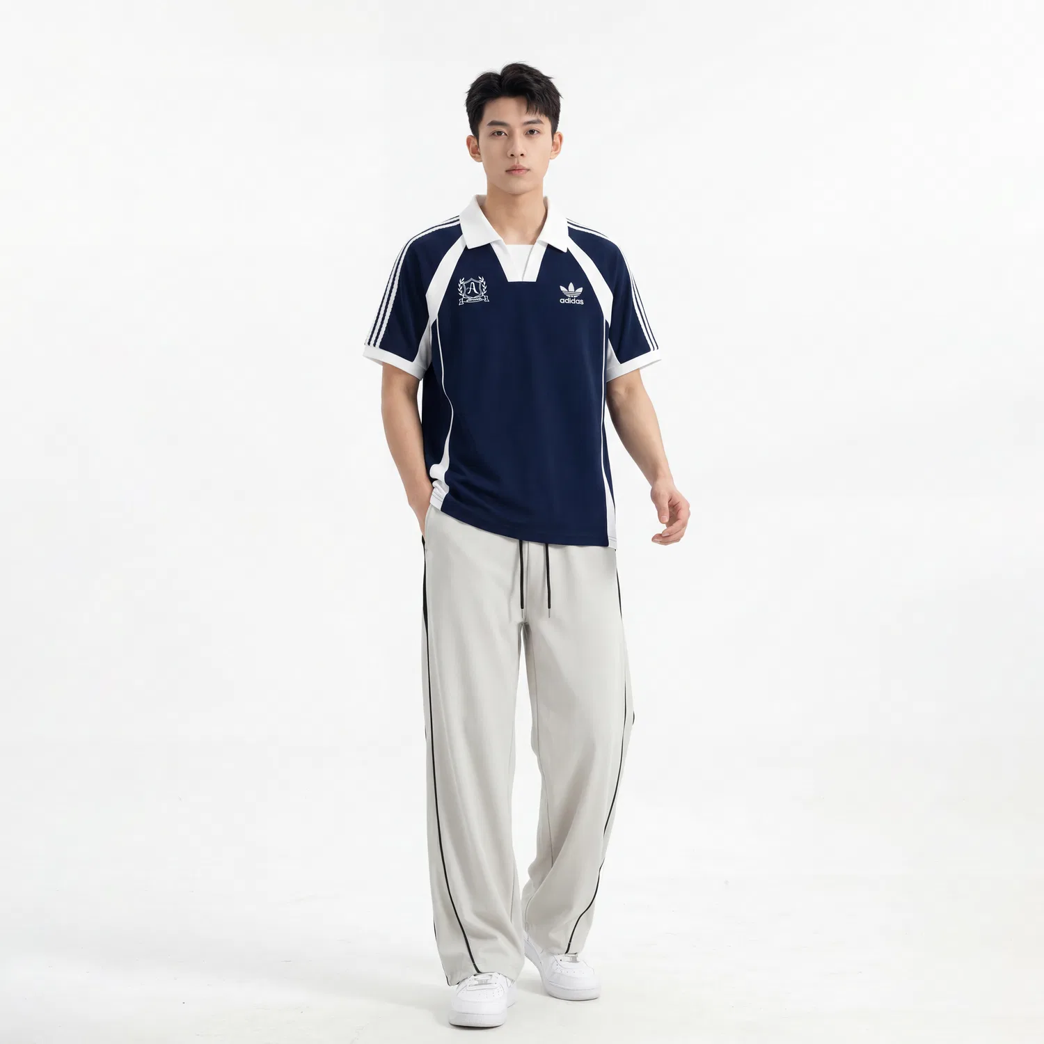 Унисекс поло Adidas Originals ADICOLOR CLASSICS, Dark Indigo — фото 4