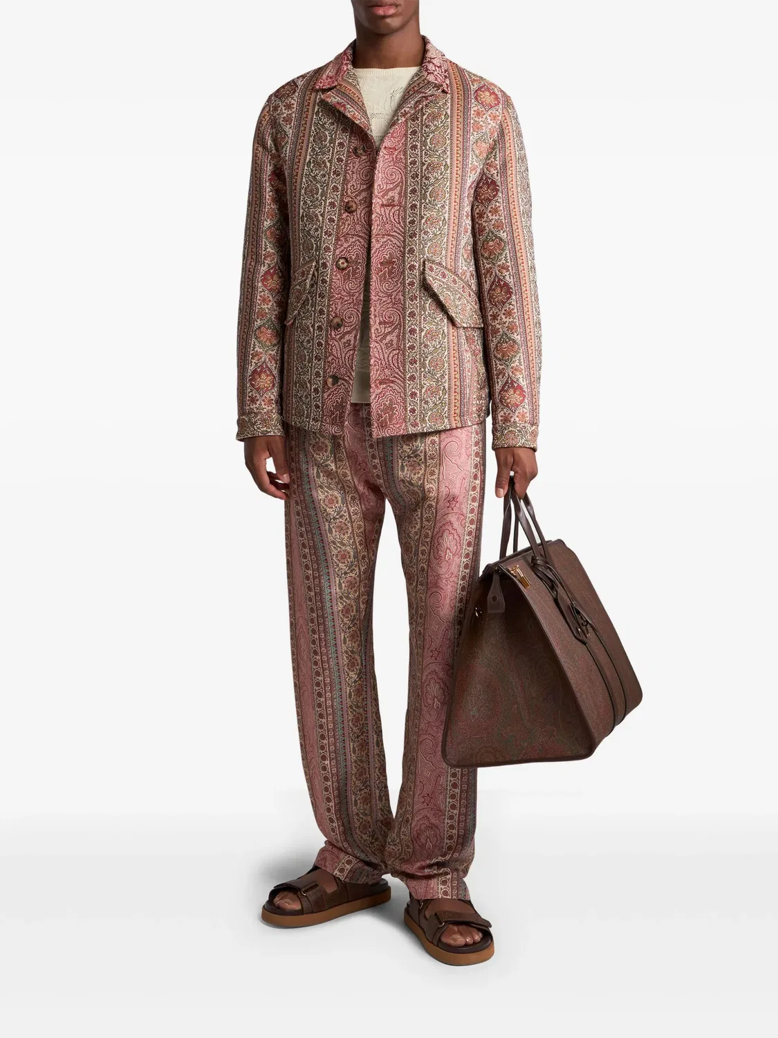 ETRO Рубашечная куртка красного цвета — фото 2
