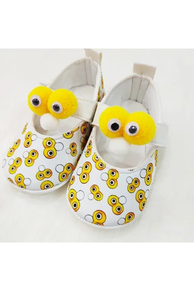 Детские ботиночки для девочек с принтом Pamily Baby, Yellow