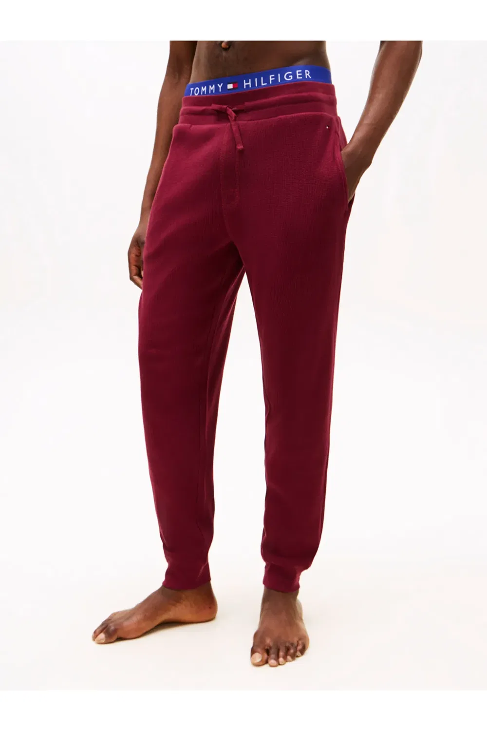 Мужские брюки вафельные Essentials Deep Rouge, Tommy Hilfiger, Burgundy — фото 4