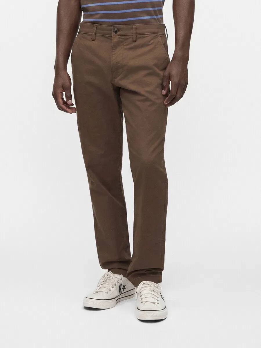 Брюки-чиносы GAP Slim fit 'ESSENTIAL' в цвете Umbra — фото 3