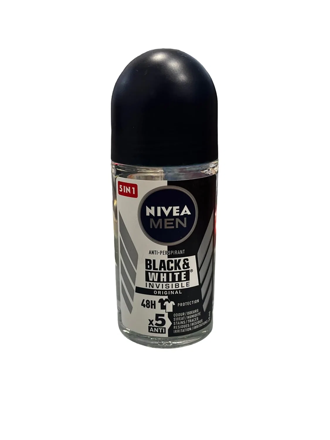 Антиперспирант-ролик Nivea MEN Invisible Black & White 48H, набор 6 шт. по 50 мл, Black — фото 2