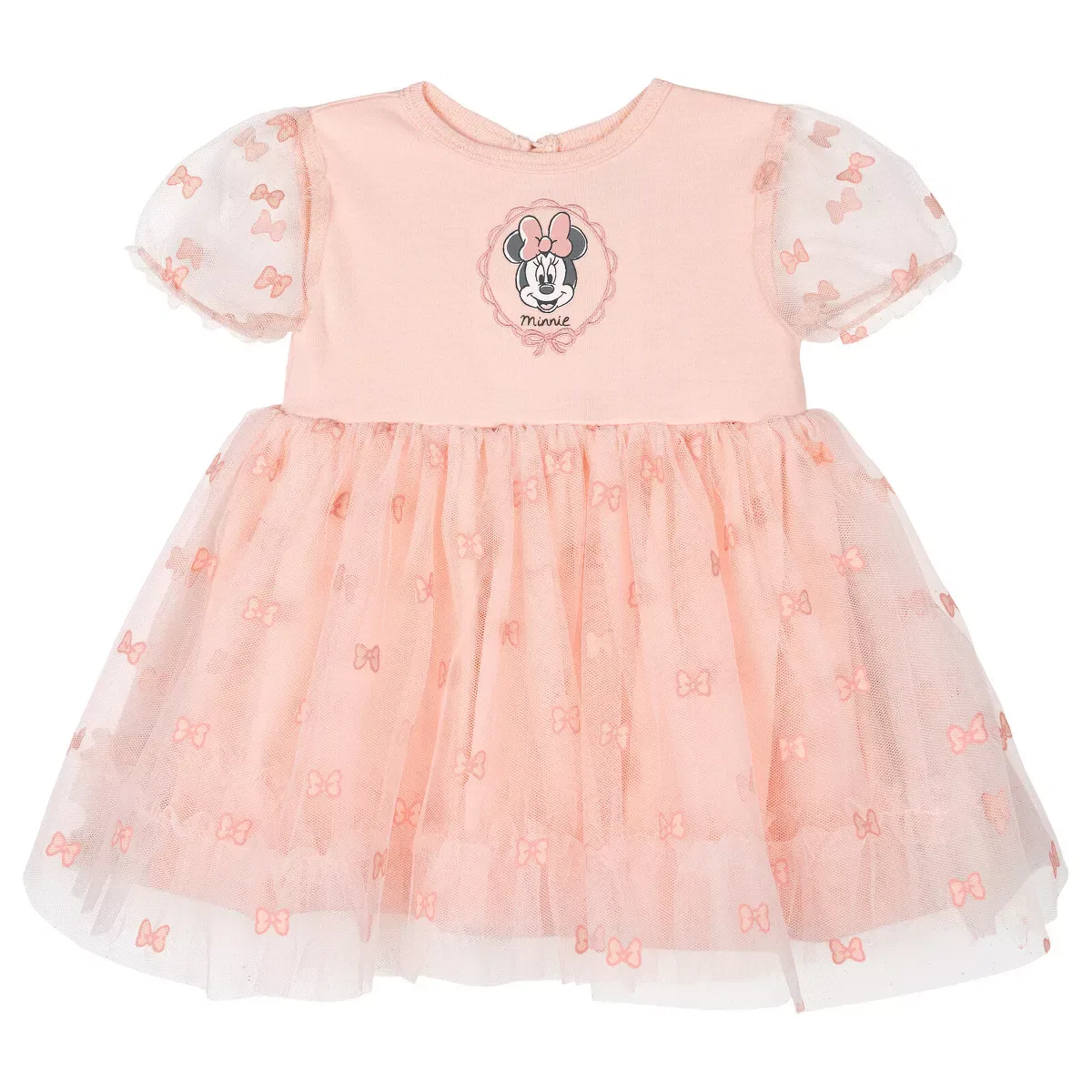 Детский комплект для девочек с принтом Minnie Mouse Mesh Dress, Headband and Socks 3 Piece Outfit Set Disney, Gossamer Pink — фото 2