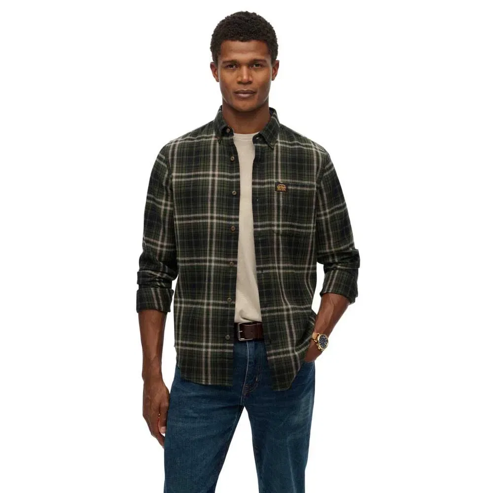 Рубашка с длинным рукавом M4011047A Superdry, зеленый