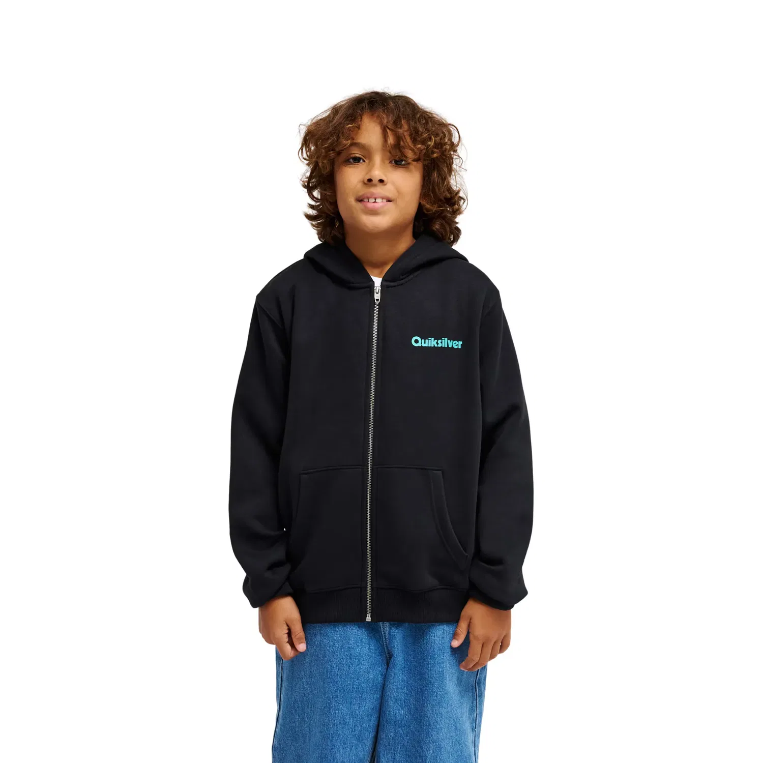Детская худи с капюшоном из переработанного хлопка Quiksilver, Negro