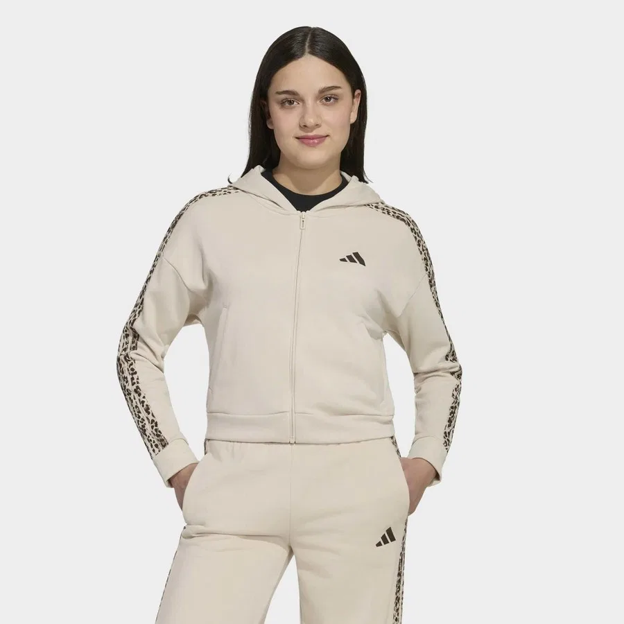 Детский свитшот с капюшоном Seasonals Animal adidas, Кремовый