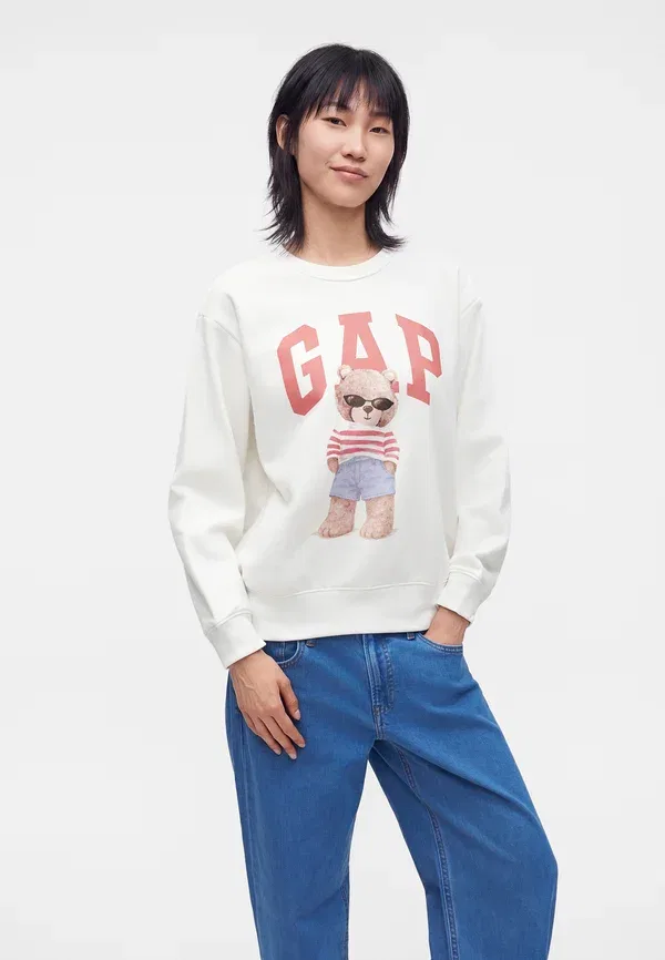Толстовка Gap, белый/розовый — фото 4