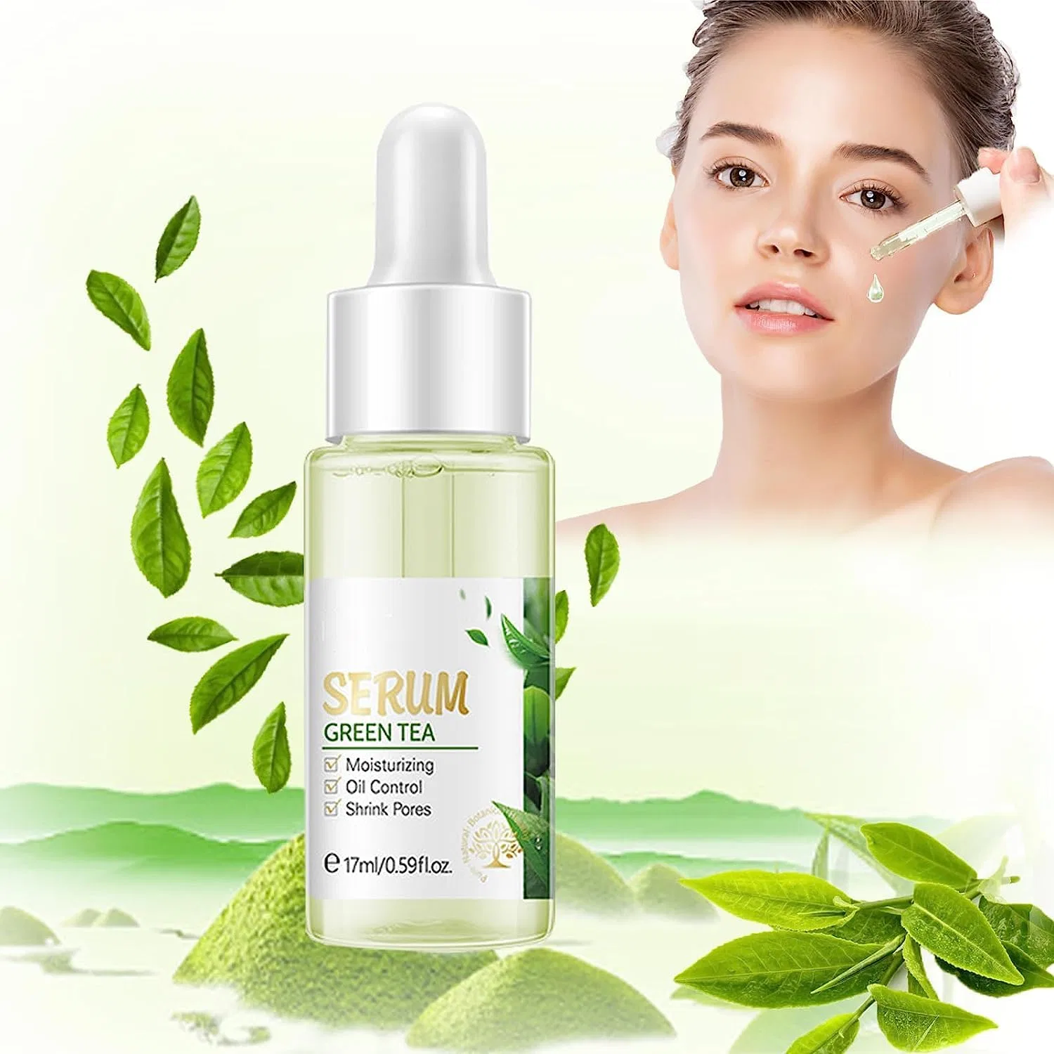 Сыворотка для лица Green Tea Pore Control, Qklovni, набор 2 шт, 17 мл
