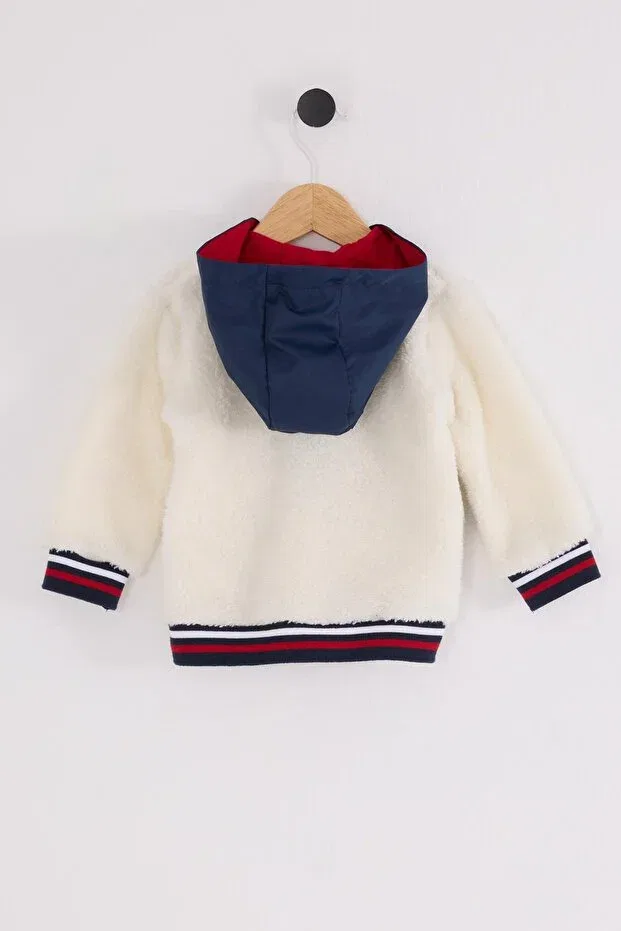 Детское пальто для девочек на молнии с капюшоном U.S. Polo Assn., Белый — фото 3