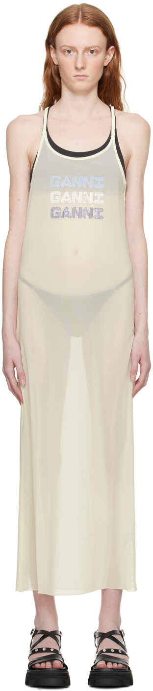 

Полупрозрачное макси-платье Off-White GANNI