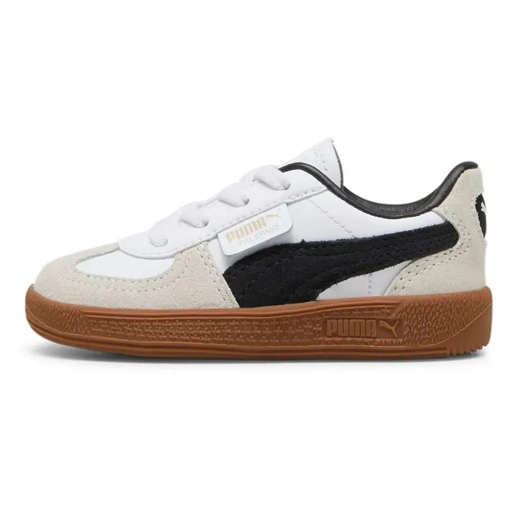 Детские кроссовки для девочек из кожи Palermo Lth AC Puma, White — фото 4