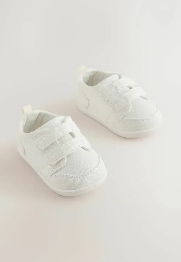 Кроссовки для ползания Regular fit - touch fastening baby crawler trainers, Next, белый — фото 2