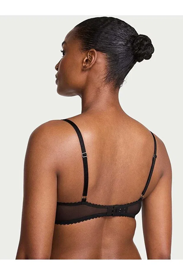 Женский бюстгальтер с вышивкой Orchid embroidered push-up bra Victoria'S Secret, Mavi Orchids — фото 2