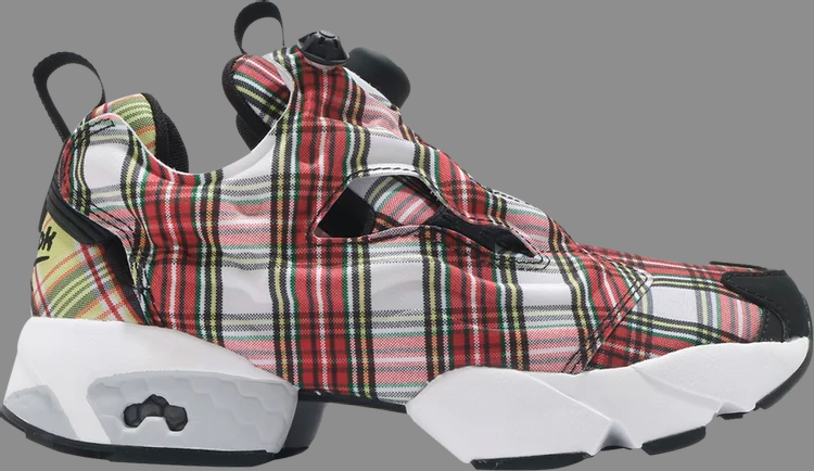 Кроссовки x-girl x instapump fury og 'plaid' Reebok, красный - фото