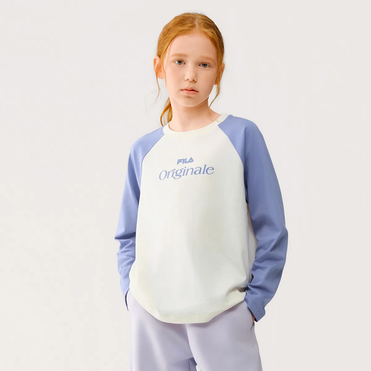 Футболка с круглым вырезом, тонкая, stretch, FILA KIDS, Maltose White — фото 4