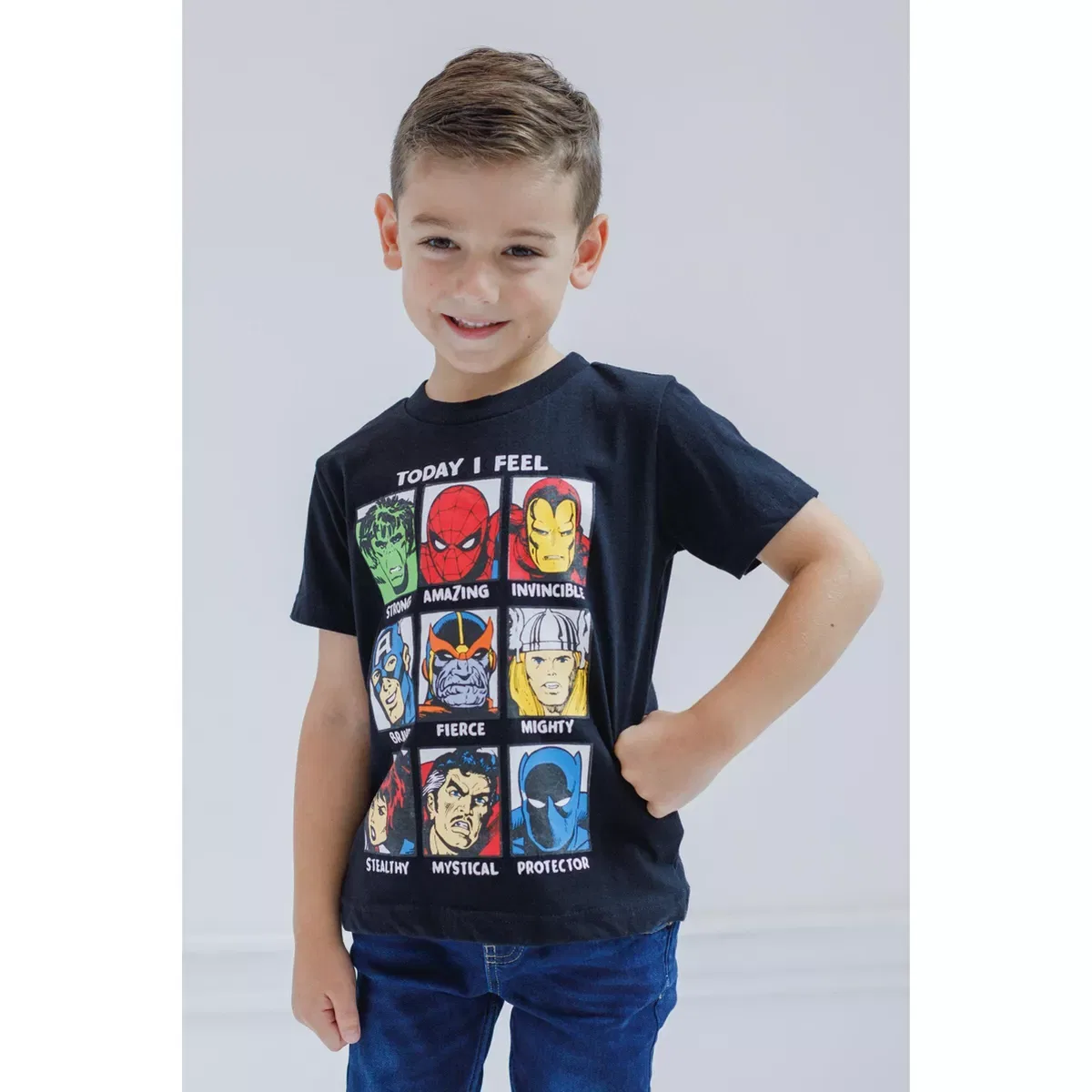 Детский комплект футболок с принтом Marvel Spider-Man 3 Pack T-Shirts, Черно-Белый — фото 2