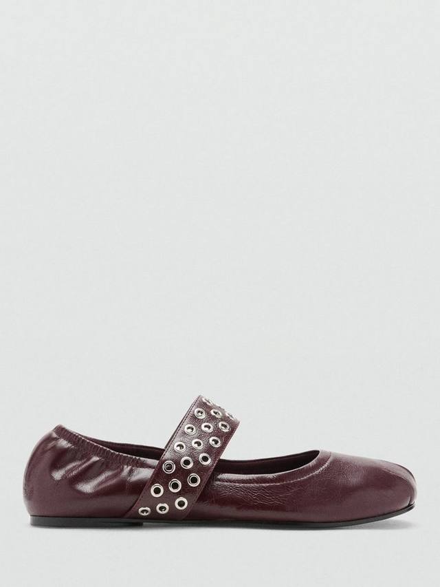 Туфли Mary Jane с ремешком на шнурках Mango, Dark Red