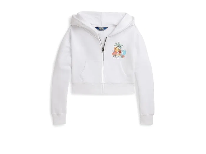 Худи Polo Bear Terry Boxy Full Zip Hoodie Polo Ralph Lauren Kids, White
