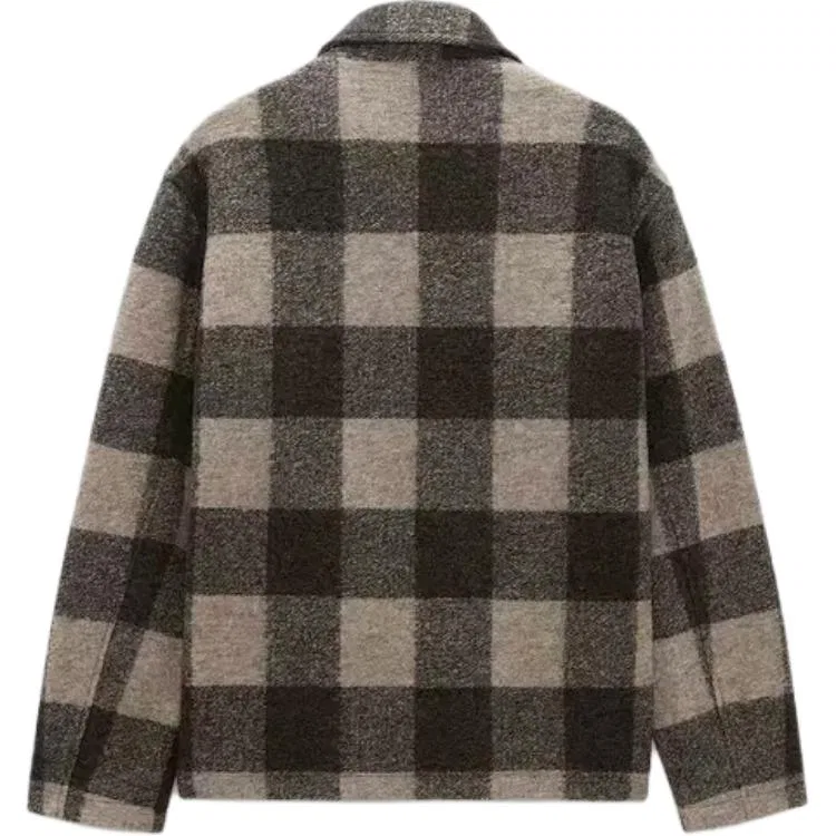Мужская тонкая куртка-пуховик с лацканами, Brown, ZARA — фото 3