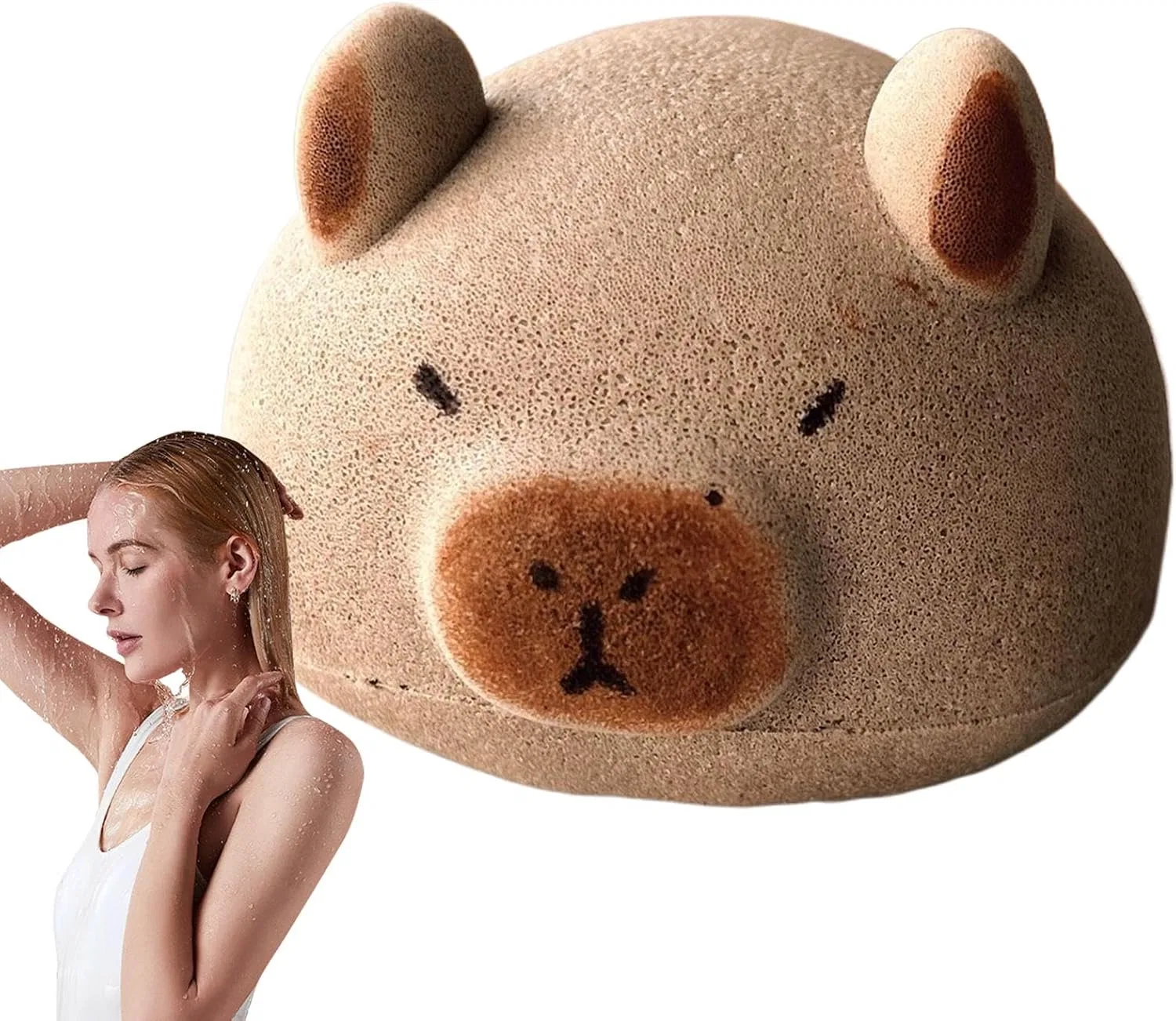 Мочалка для душа Capybara, 1 шт., Brown Generisch