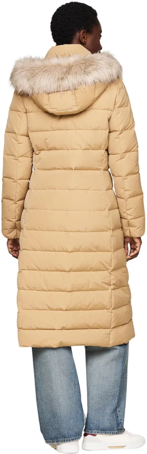 Женское пальто с меховым капюшоном Heritage Tyra Tommy Hilfiger, Khaki (Classic Khaki) — фото 2
