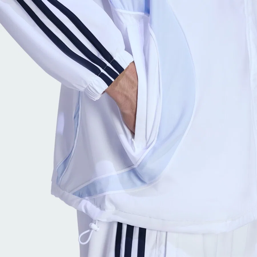 Межсезонная куртка ADIDAS ORIGINALS 'Teamgeist Adicolor Originals' голубого цвета — фото 3