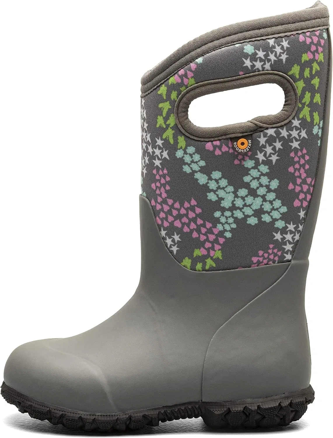 Детские резиновые сапоги с камуфляжным принтом York Camo BOGS, Star Heart Gray