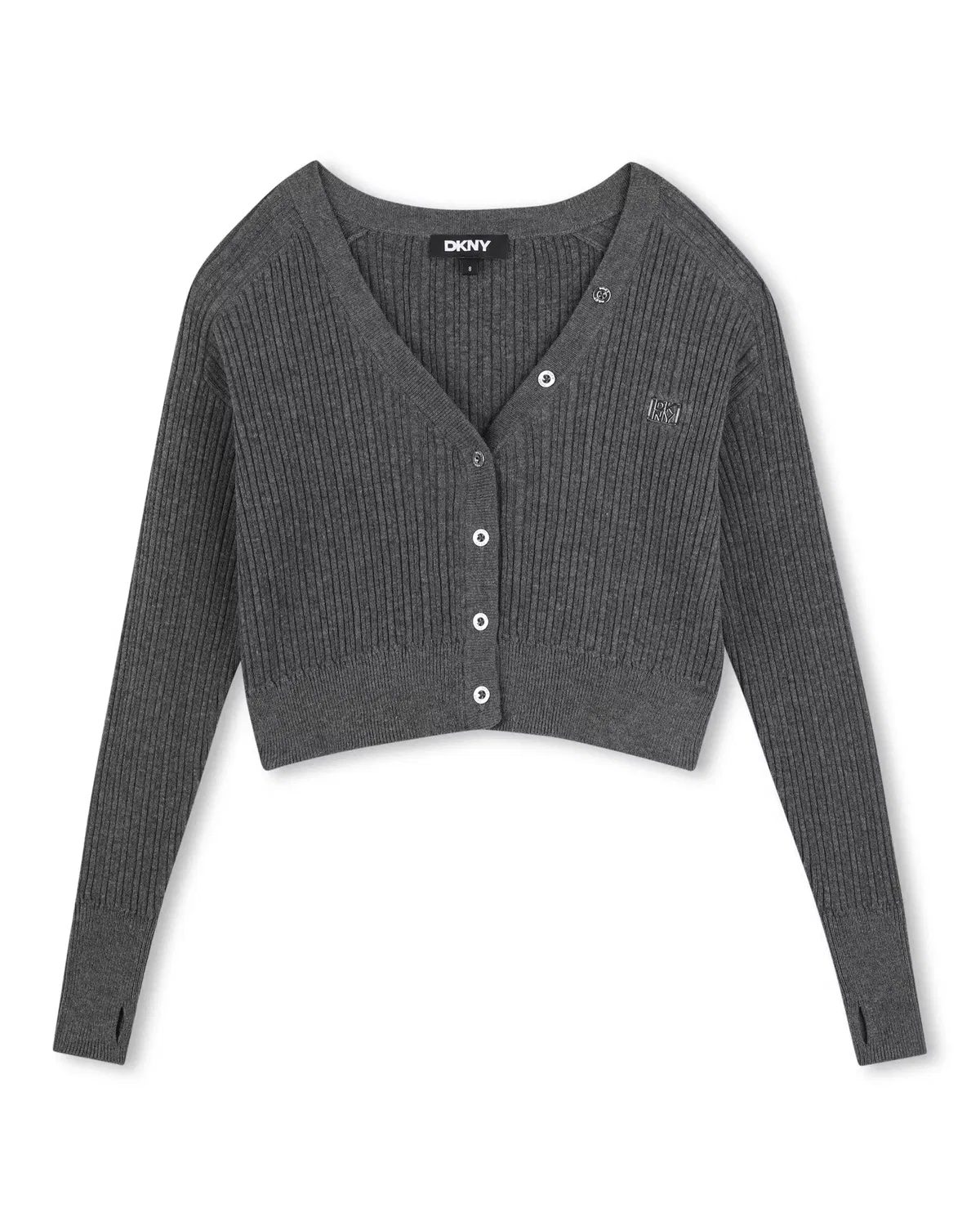 Детский кардиган с длинным рукавом DKNY, Gris Oscuro
