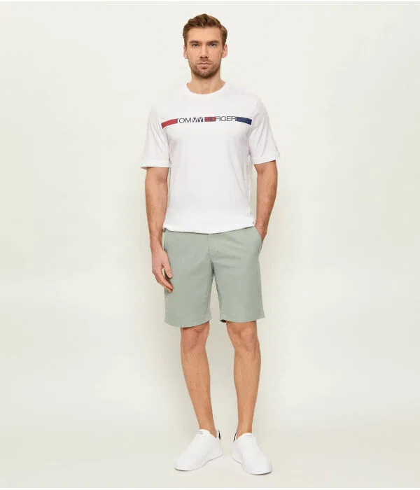 Мужские шорты-чинос Slim Fit Denton Tommy Hilfiger, зеленый — фото 2