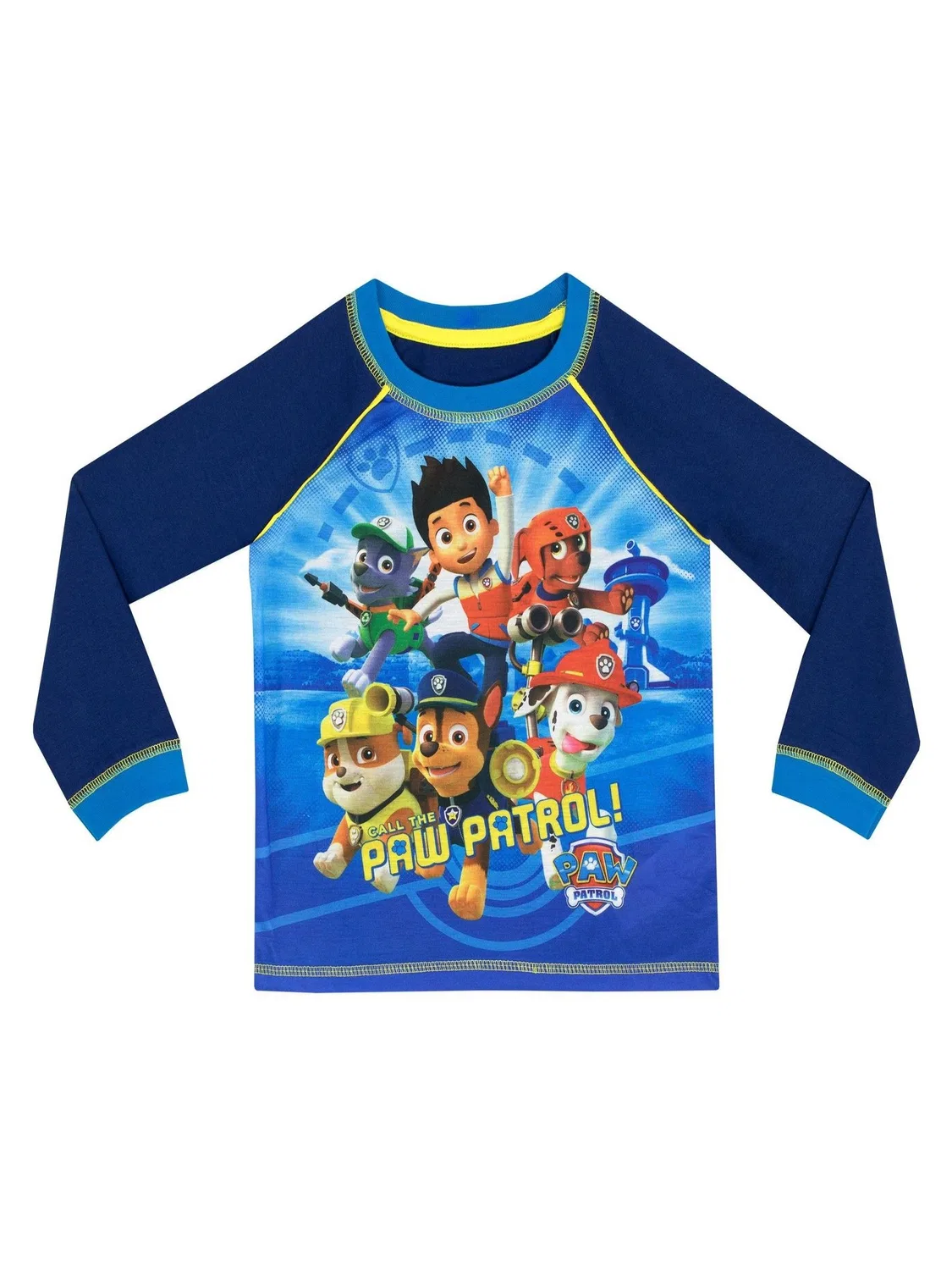 Пижама с принтом Paw Patrol, модель Chase Character, синий — фото 2