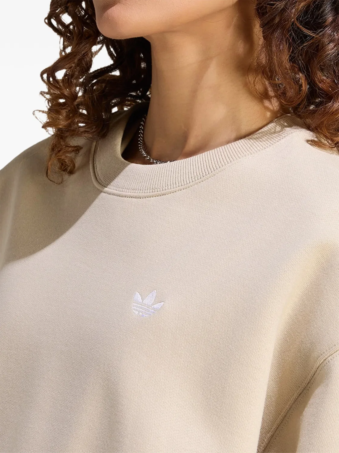Основная толстовка Essentials с длинным рукавом из флиса, размер OS Adidas, нейтральные цвета — фото 4