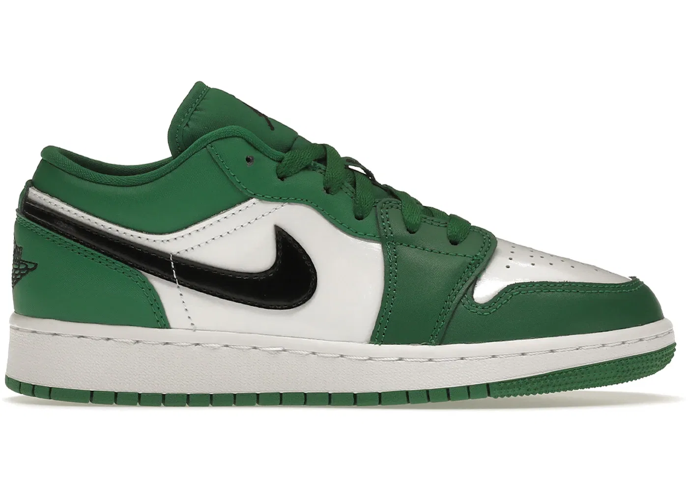 Детские кроссовки Lifestyle с кожаным верхом Jordan 1 Low, Pine Green/White-Black