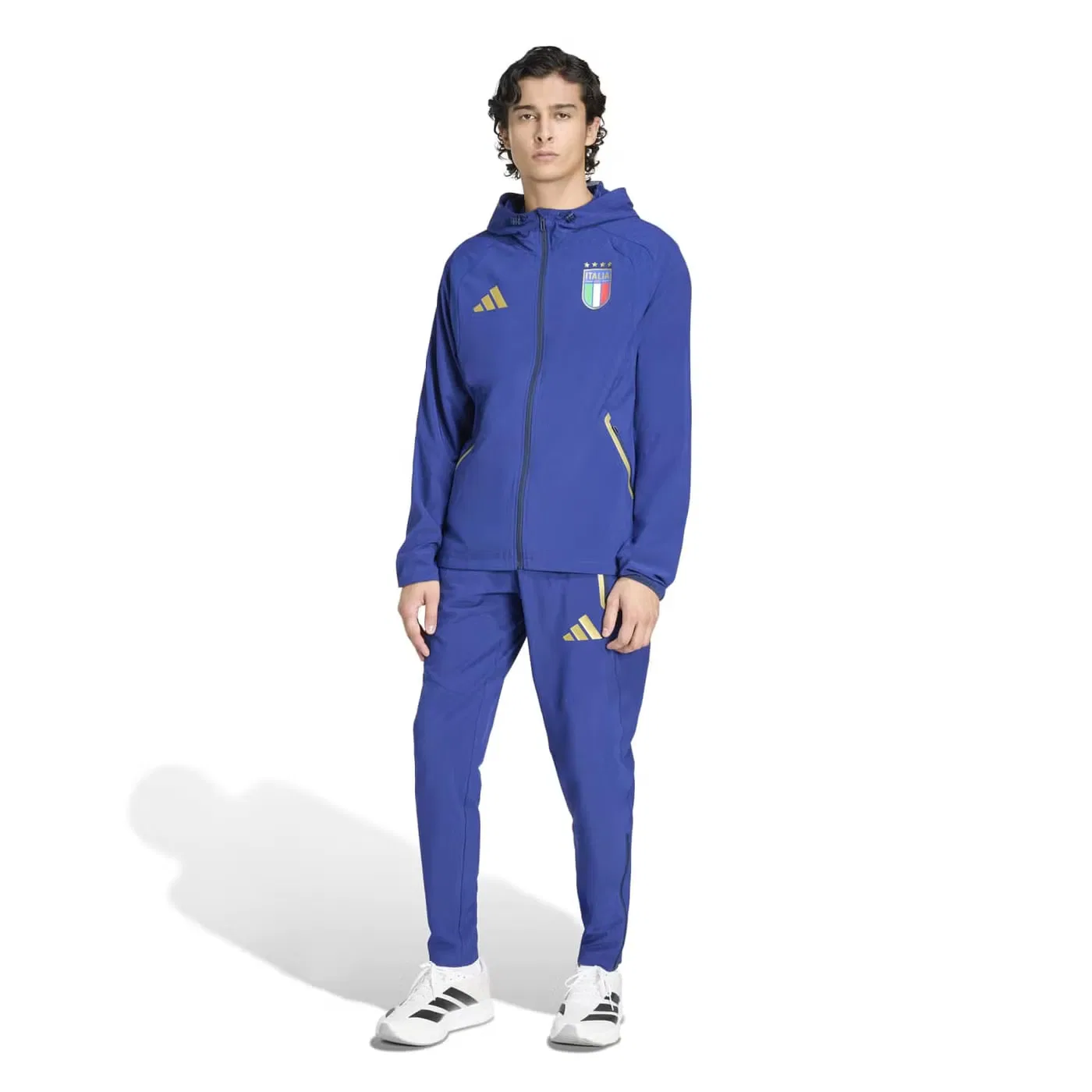 Ветровка с длинным рукавом Italy Tiro Travel Adidas, синий — фото 4